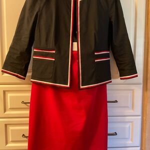 DKNY Jacket Dress 2 piece Suit Linen Look